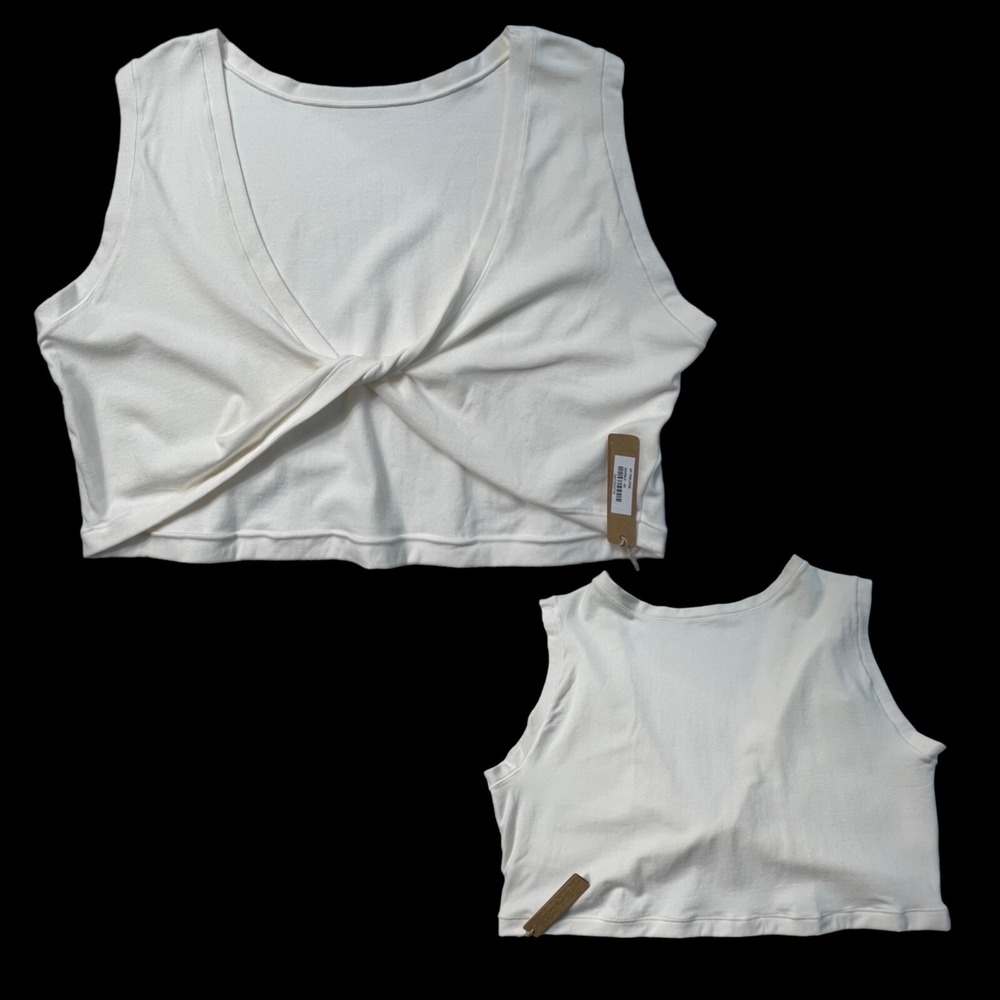 SKIMS Twist Crop Top Marble Cotton Jersey Womens 4X‎ - Picture 9 of 9